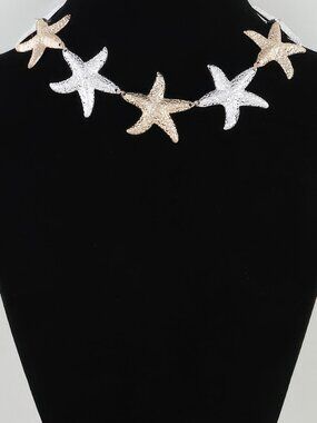 Multi Hammered Starfish Necklace